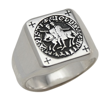 Chevaliere argent avec armoirie ou blason personnalisé