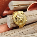 Bague chevalière tête de lion or 18k - Modèle Orleac