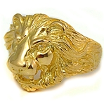 Bague chevalière tête de lion or 18k - Modèle Orleac